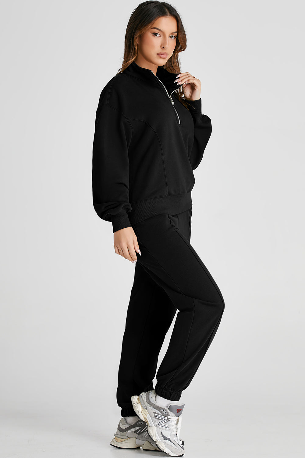 Half Zip Sweatshirt and Joggers Active Set