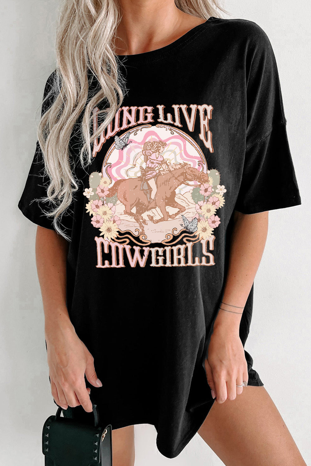 Graphic Long Live Cowgirls Oversize Tee