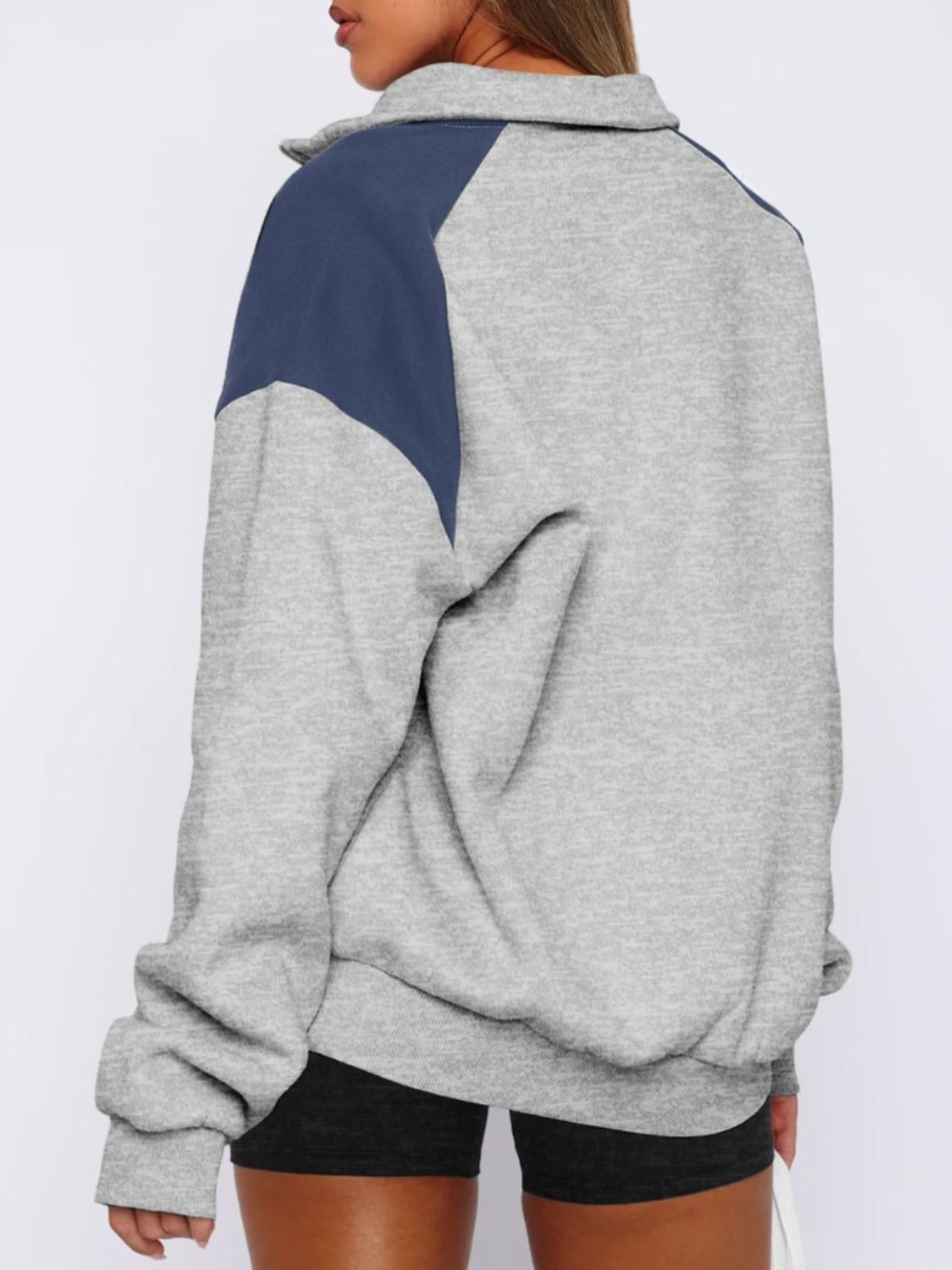 Quarter Zip Long Sleeve Sweatshirt