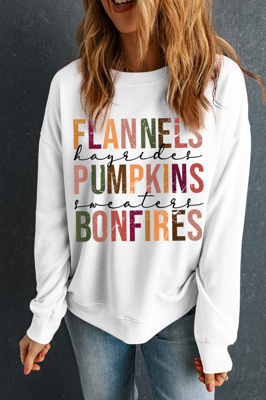 Fall Graphic Long Sleeve Sweatshirt