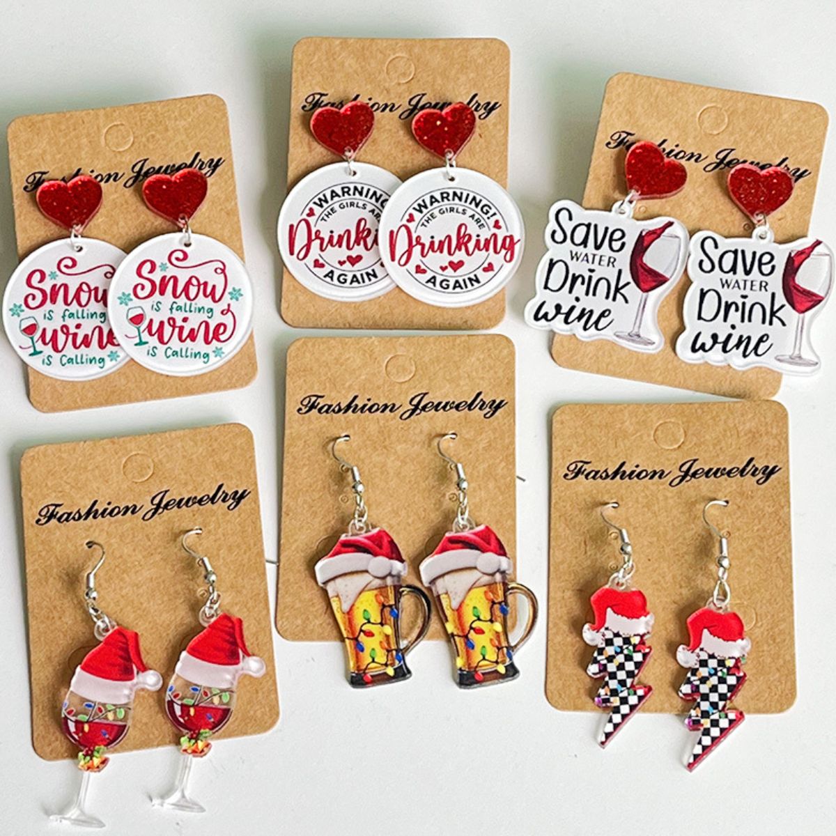 Cute and Funny Acrylic Holiday Earrings