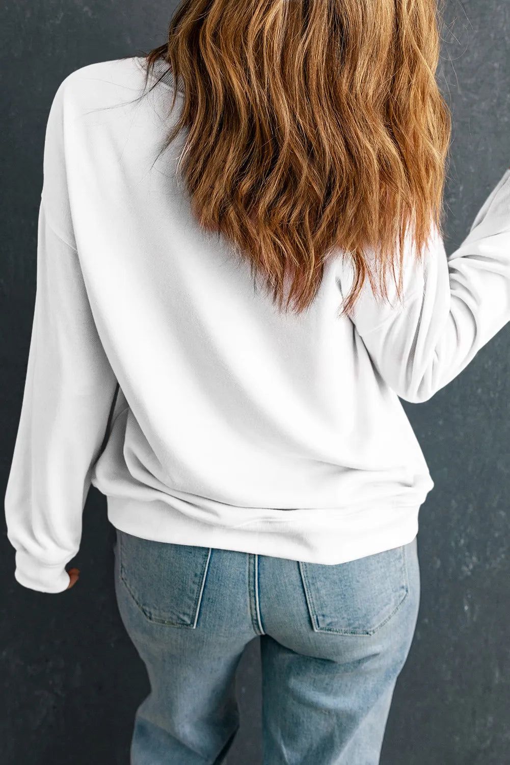 Stacked THANKS Long Sleeve Sweatshirt