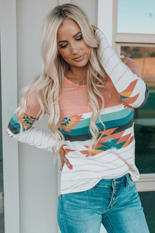 Geometric Long Sleeve Tee