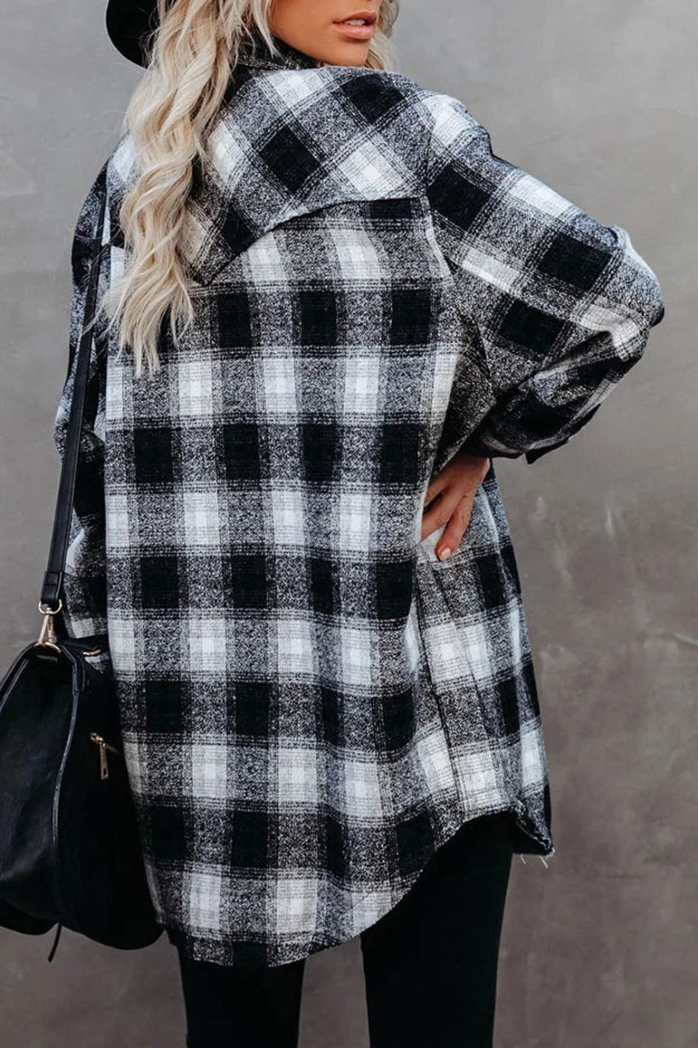 Plaid Collared Long Sleeve Shirt