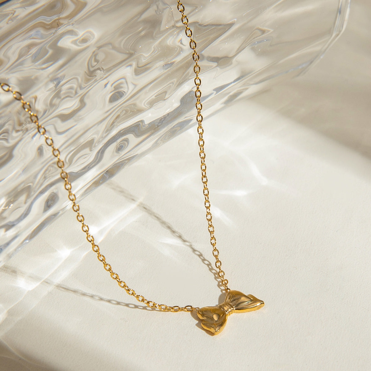 Bow Simple Chain Necklace