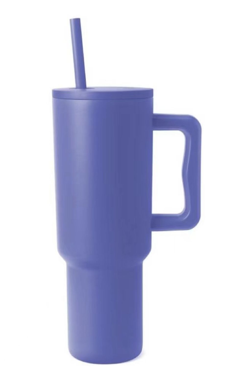 Monochromatic Stainless Steel Tumbler and Straw