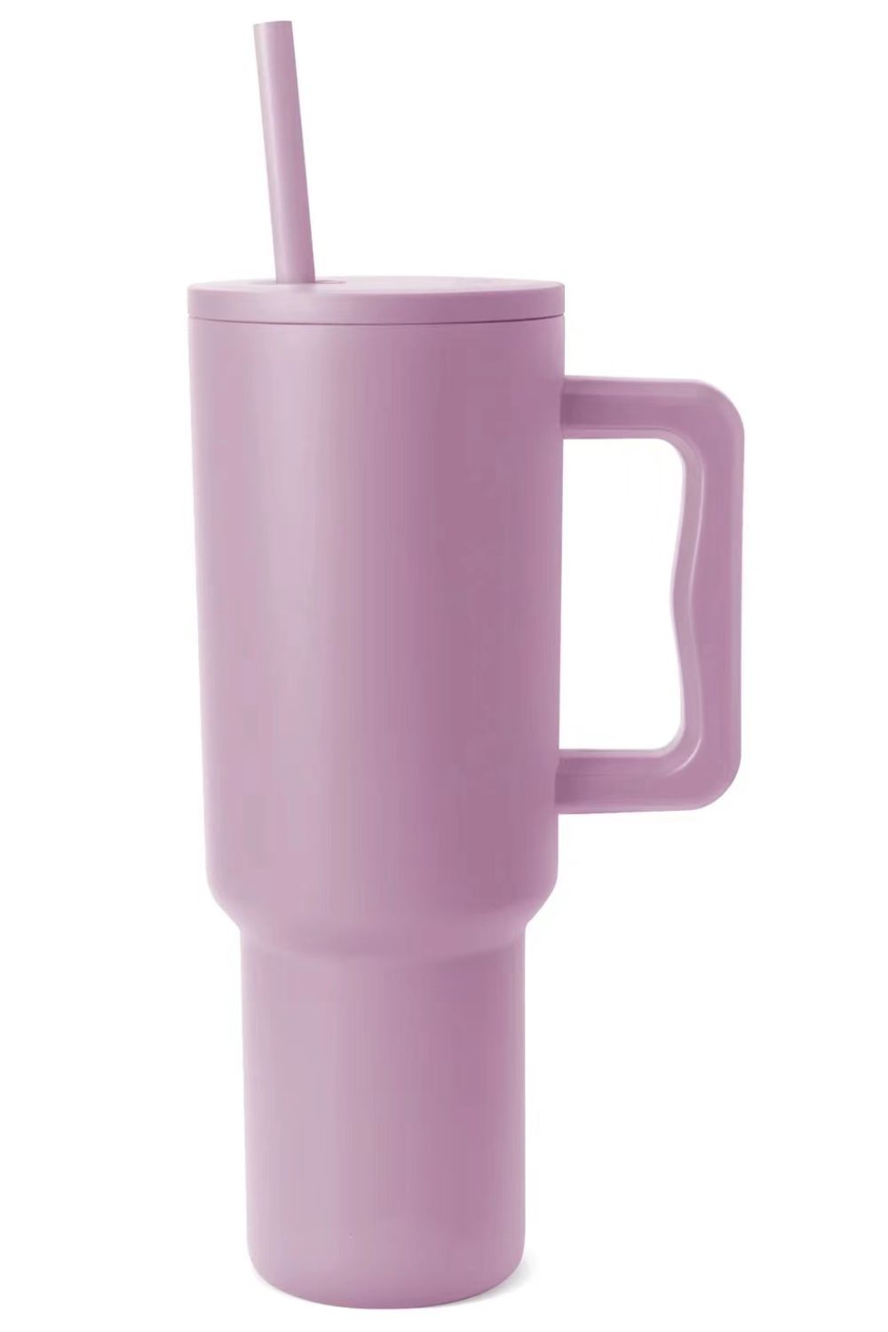 Monochromatic Stainless Steel Tumbler and Straw