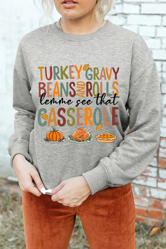 Casserole Graphic Long Sleeve Sweatshirt