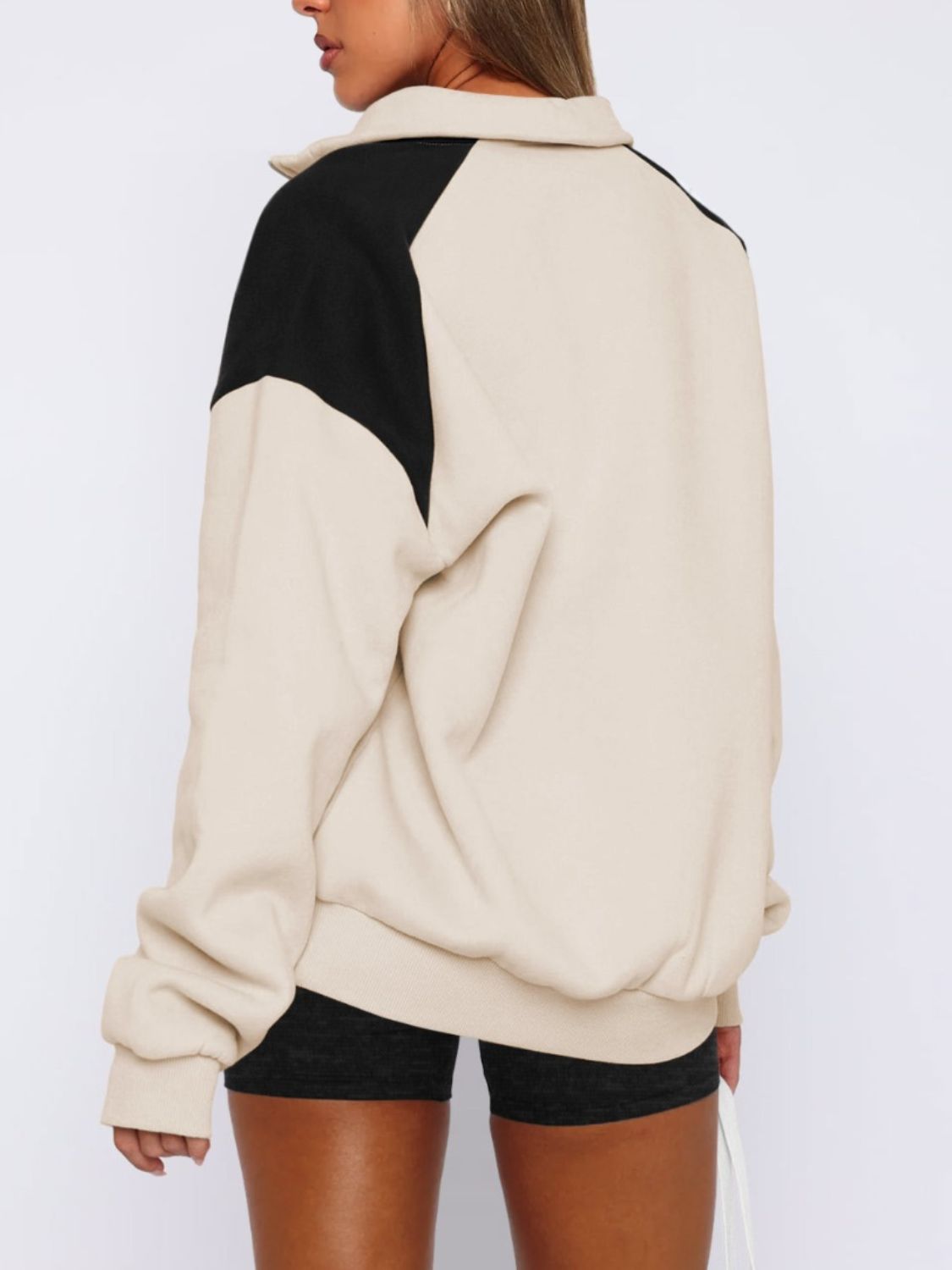 Quarter Zip Long Sleeve Sweatshirt